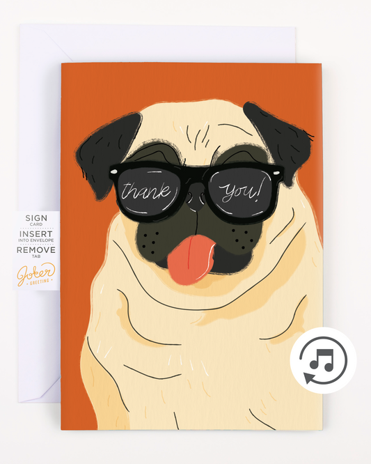 Endless Never Gonna Give You Up Thank You Card With Glitter