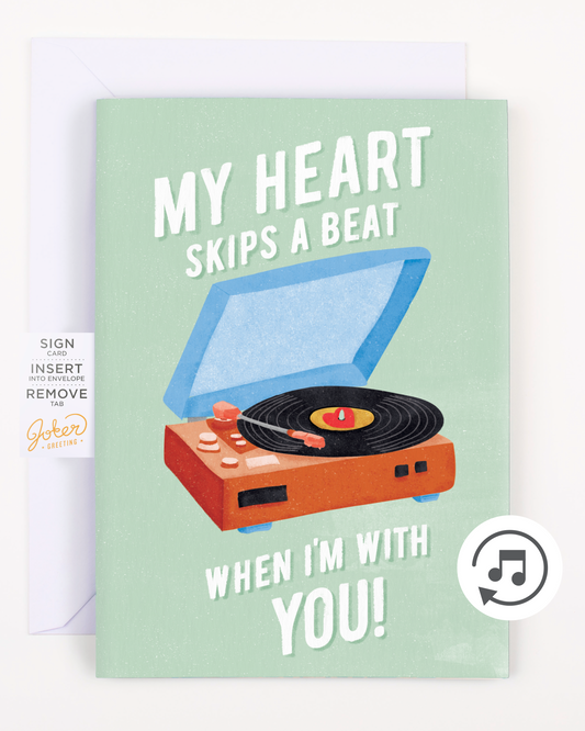 Endless Never Gonna Give you Up Valentines Card with Glitter