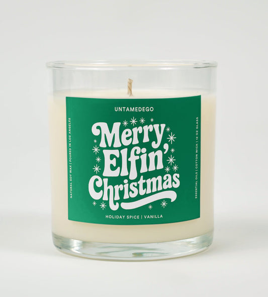 Merry Elfin Christmas| Christmas Candle