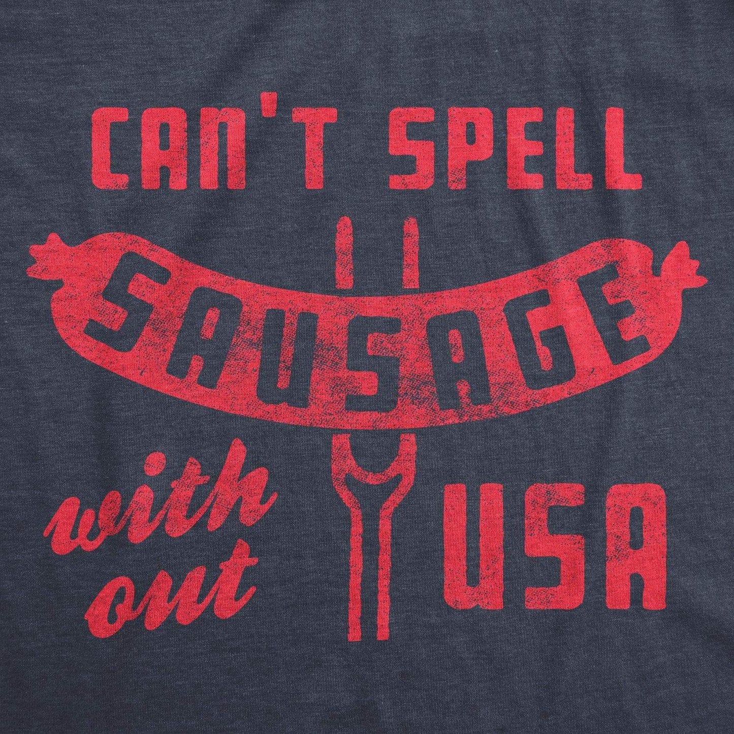 Can't Spell Sausage Without USA Men's T-Shirt