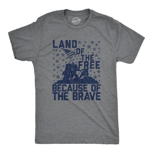 Land of the Free Because of the Brave Men's T-Shirt