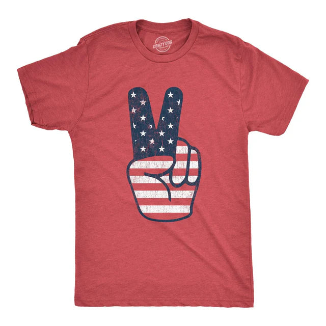 Peace Sign American Flag Men's T-Shirt