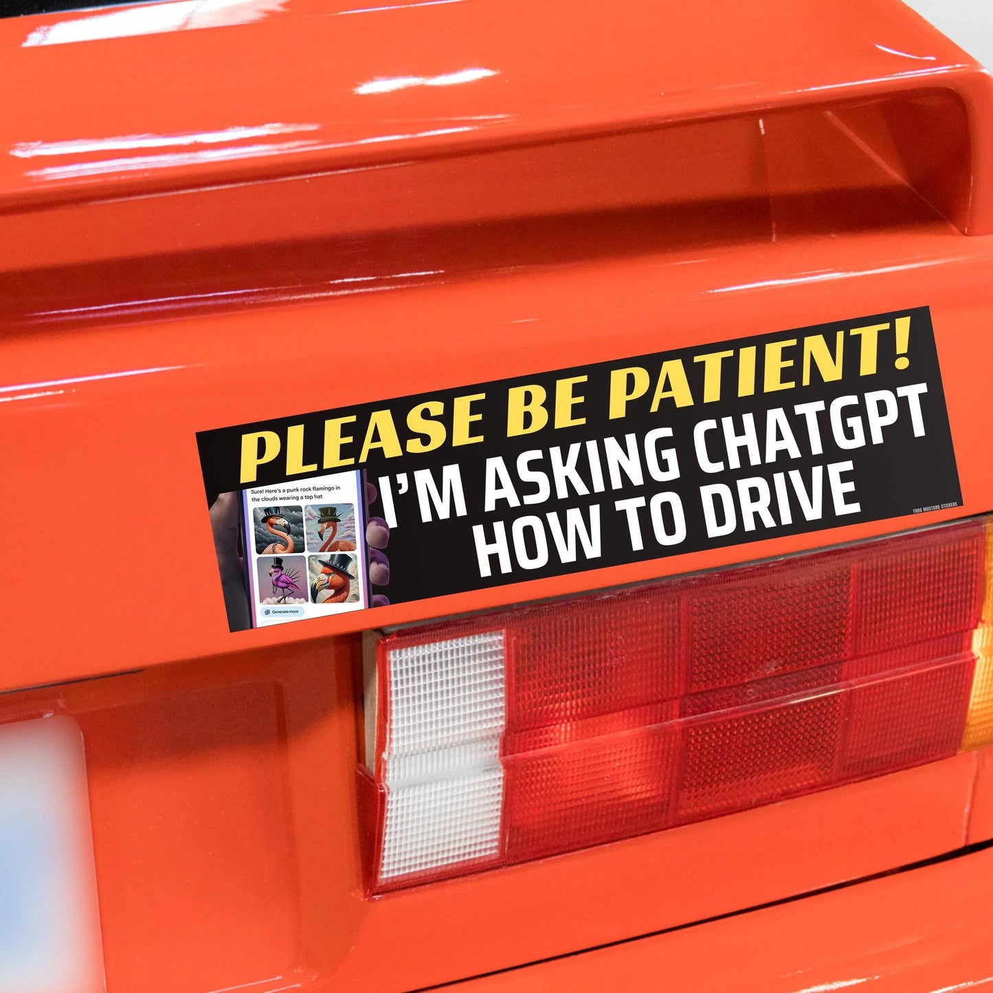 Please Be Patient! I'm Asking ChatGPT How to Drive Bumper Sticker