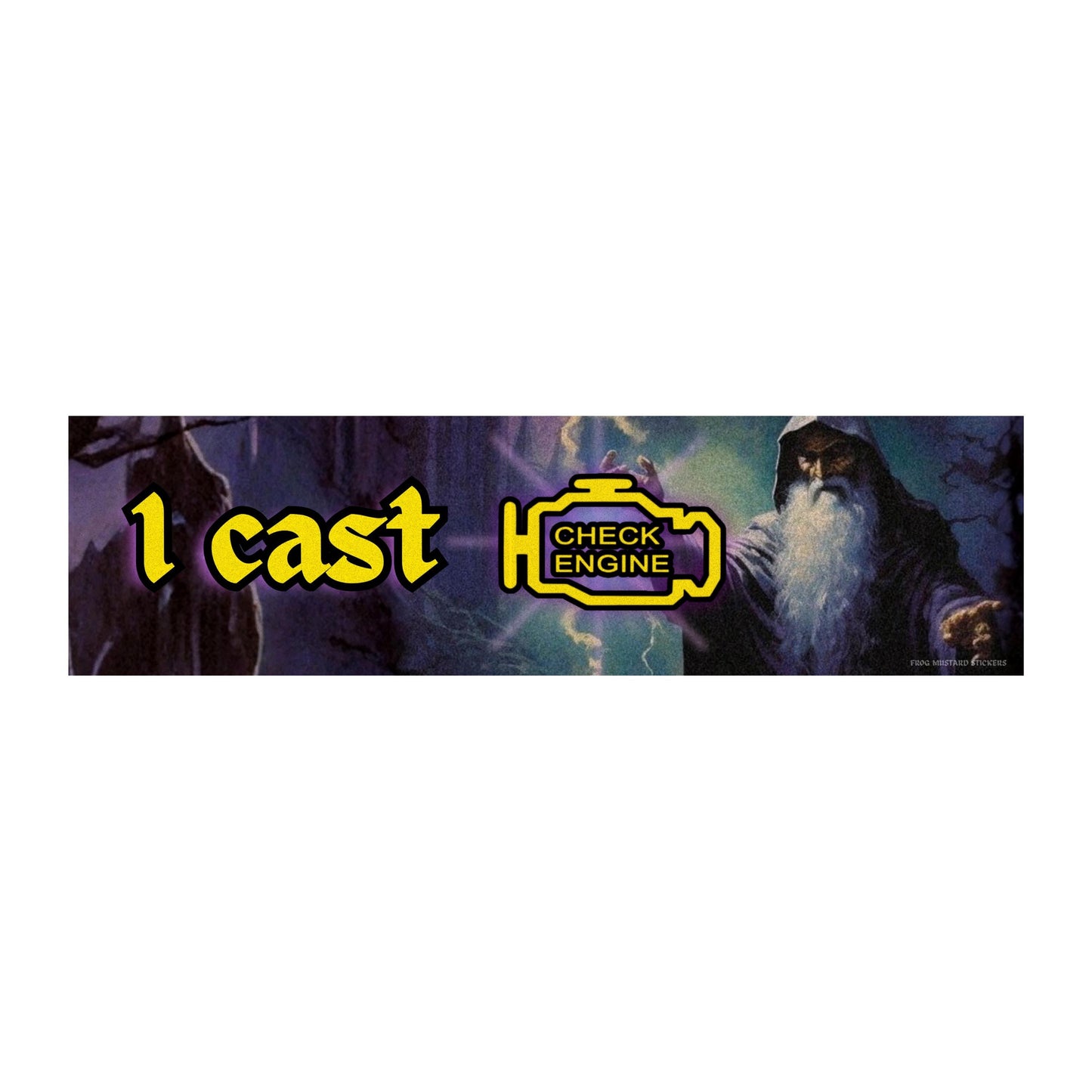 I Cast Check Engine Light (Wizard) Bumper Sticker