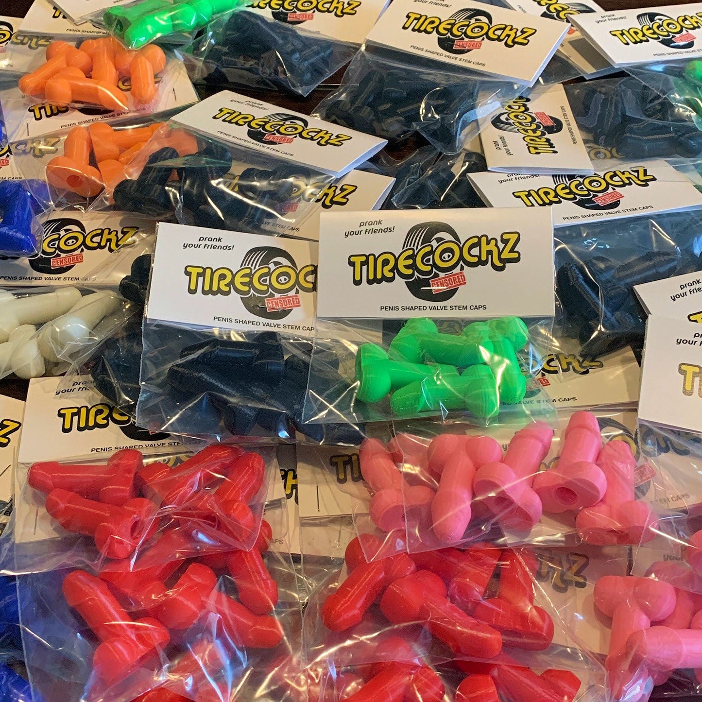 Tirecockz Prank Penis Shaped Valve Stem Cap - 4 Pack