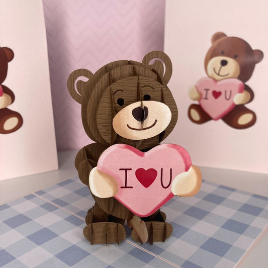 Bad Bear Inappropriate 3D Greeting Card