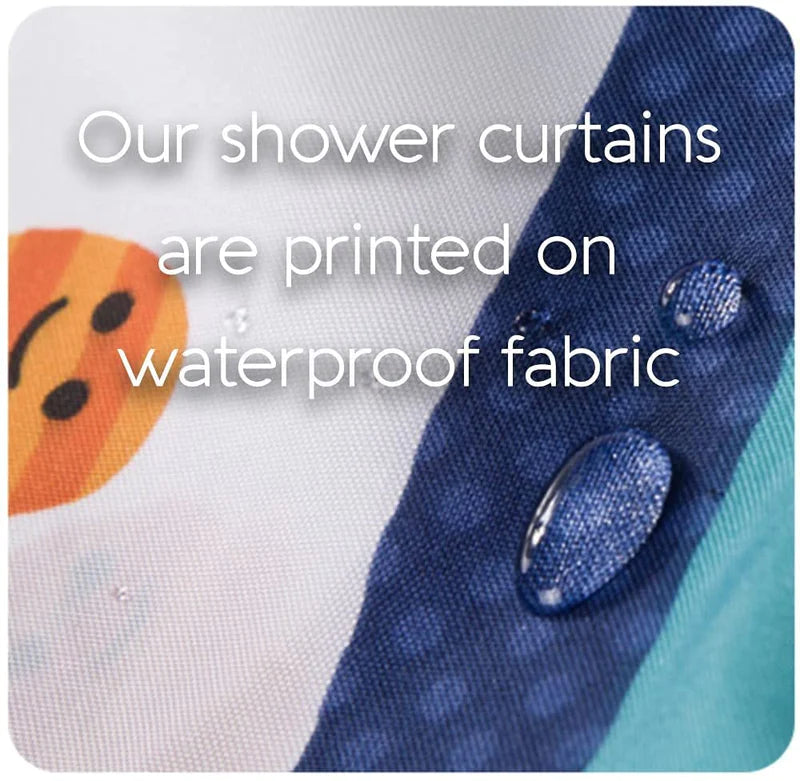 Mushroom Print Waterproof Shower Curtain