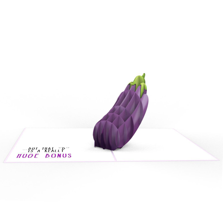 Eggplant Inappropriate 3D Greeting Card