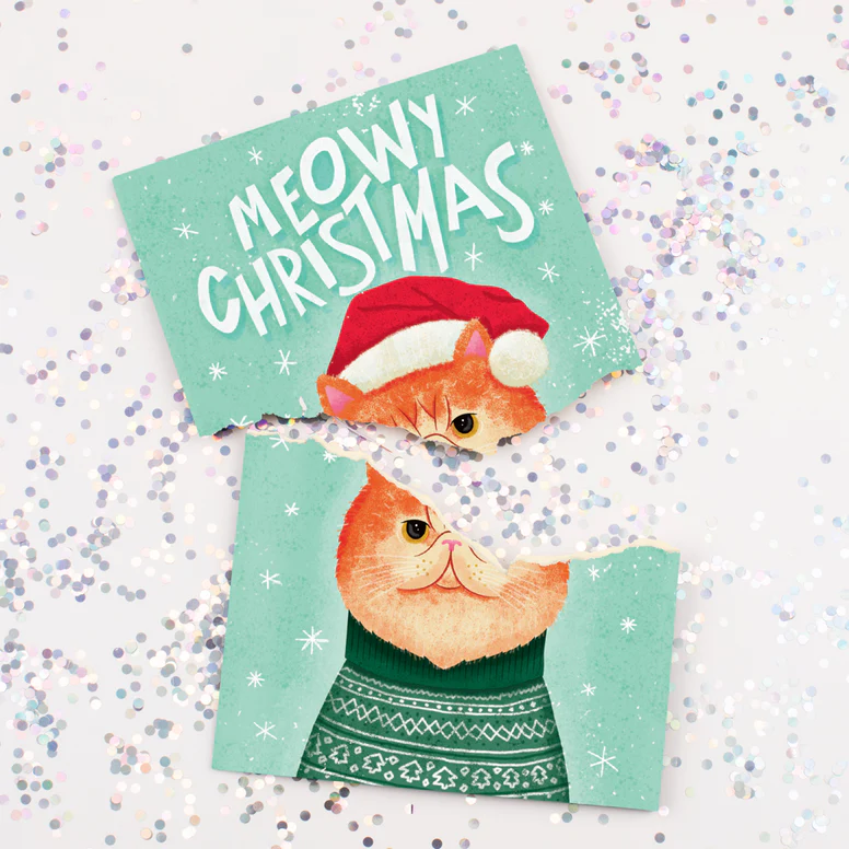 Endless Meowy Christmas With Glitter