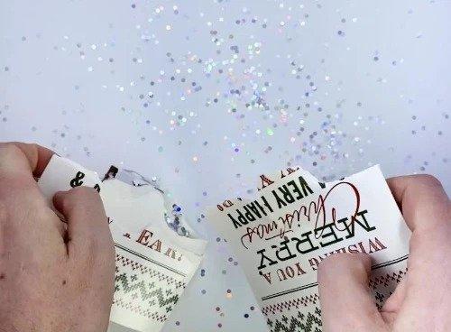 Endless Prank Christmas Holiday Card with Glitter