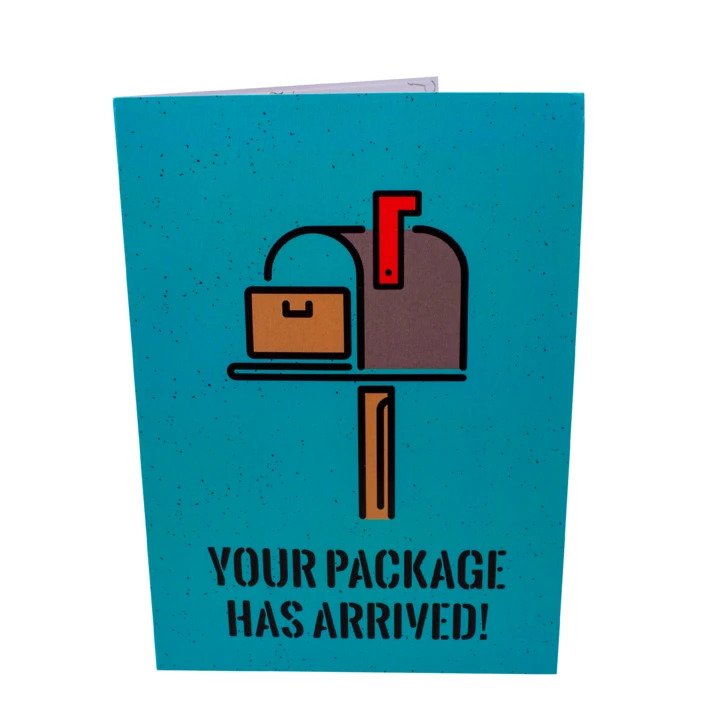 Package Arrived Funny Greeting Card