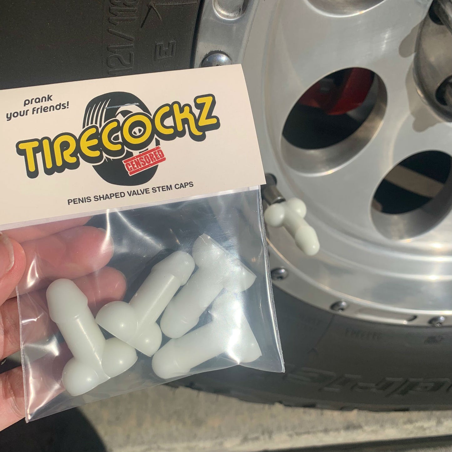 Tirecockz Prank Dick Shaped Valve Stem Caps