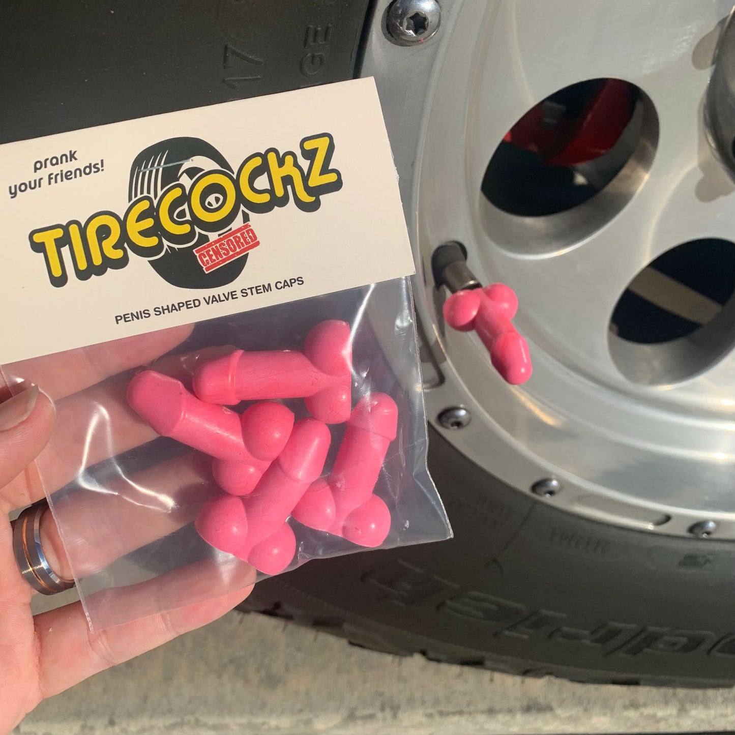 Tirecockz Prank Dick Shaped Valve Stem Caps