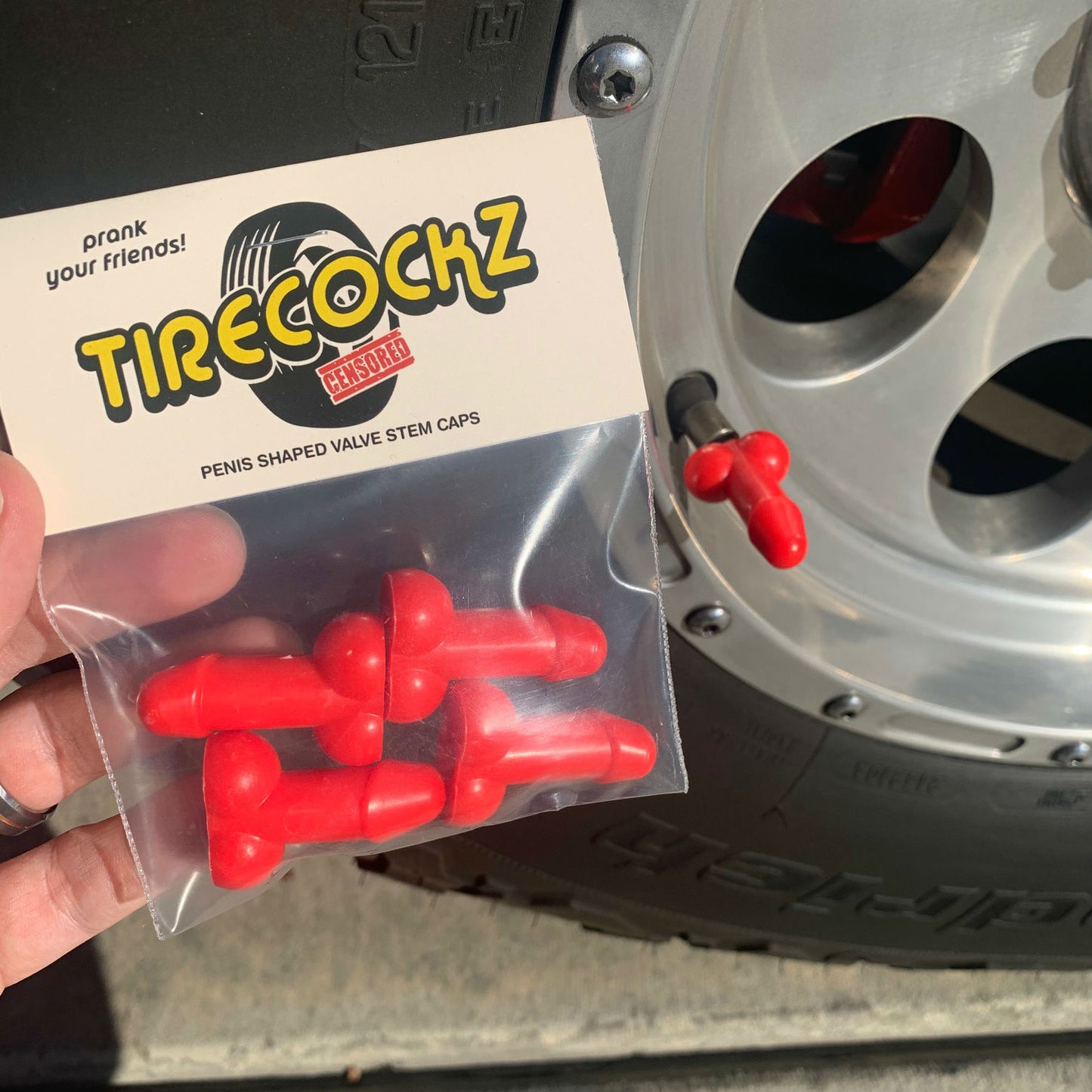 Tirecockz Prank Dick Shaped Valve Stem Caps